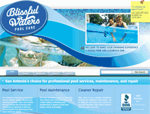 Tablet Screenshot of blissfulwaterspoolcare.com